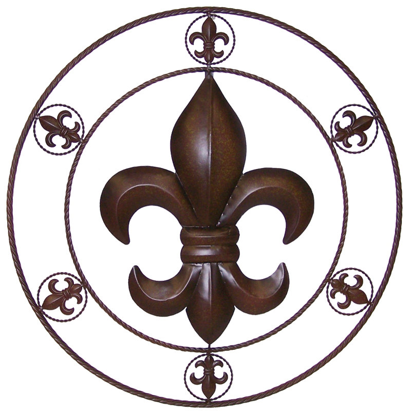 Fleur De Lis Living Circle Fleur De Lis Metal Wall Décor & Reviews